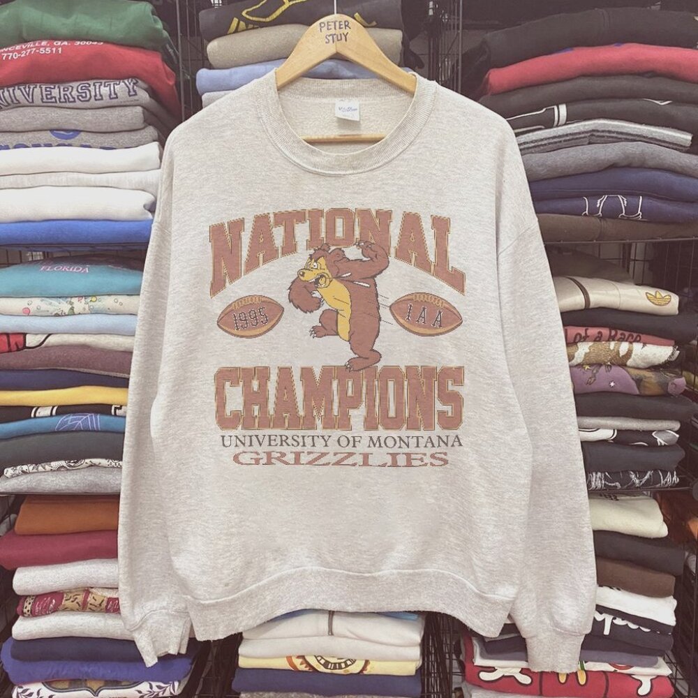 Vintage University Of Montana Grizzlies Football Sweatshirt 90s Unisex Shirt tee